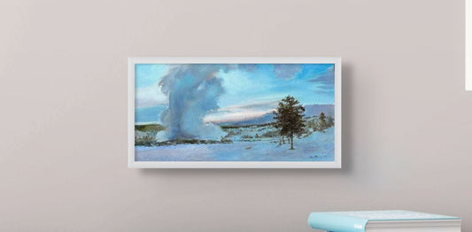 Old Faithful at Twilight